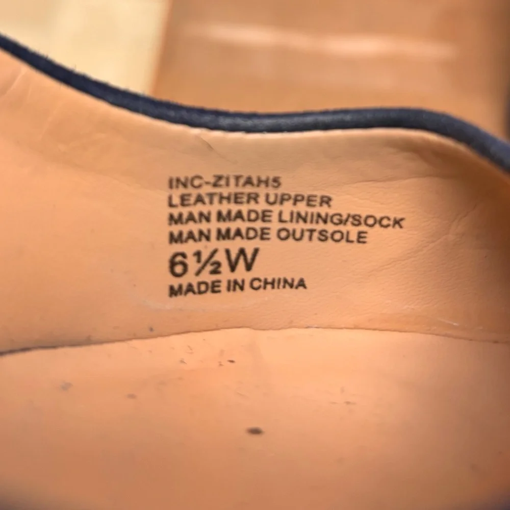 I.N.C. International Concepts Navy Blue Suede Heels – Size 6.5W - Picture 4 of 10